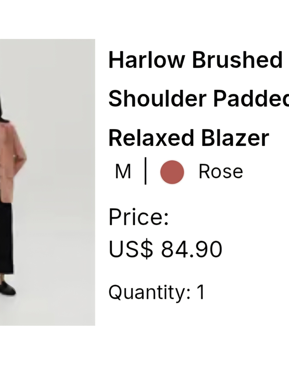 Love Bonito Women's Dusty Rose Blazer Jacket - Picture 6 of 7